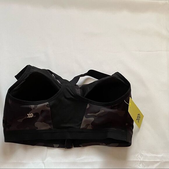 All in Motion Women's Mesh Back Zip-Front High Support Camo Sports Bra - Picture 4 of 5